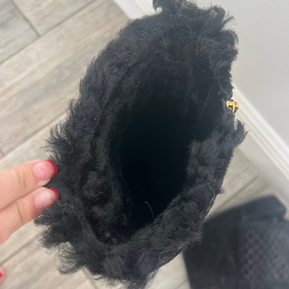 Gucci Courtney gf black knee high shearling boots - Picture 5 of 8